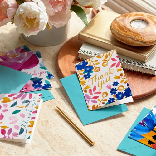 Hallmark Bulk Thank You Cards, Assorted 48-Pack (Watercolor Flowers)