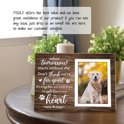 Pet Memorial Picture Frame, Pet Dog Memorial Picture Frame, Pet Cat Photo Frame, Photo Frame Gift for Dog Owners Sympathy for Loss of Pets Photo 4x6Inch12P039
