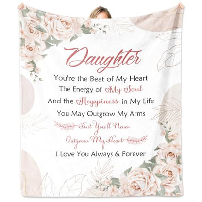 Daughter Gifts from Mom Dad, Daughter Gifts Blanket 60"x50", Daughters Birthday Gift, Daughters Gift Ideas for Mothers Day Graduation Christmas, to My Daughter's Blanket, Daughter's Present - color: Daughter Gifts