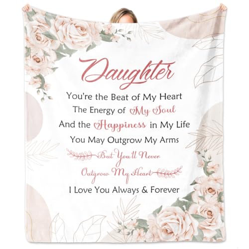 Daughter Gifts from Mom Dad, Daughter Gifts Blanket 60"x50", Daughters Birthday Gift, Daughters Gift Ideas for Mothers Day Graduation Christmas, to My Daughter's Blanket, Daughter's Present - color: Daughter Gifts