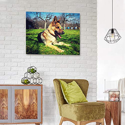 Personalized Photo to Canvas Print - Canvas Prints With Your Photos on Custom Wall Art for Bedroom, Living Room, Wedding Baby Pet Family Picture Framed Wall Art (14" W x 11" H) - size: 11"L x 14"W