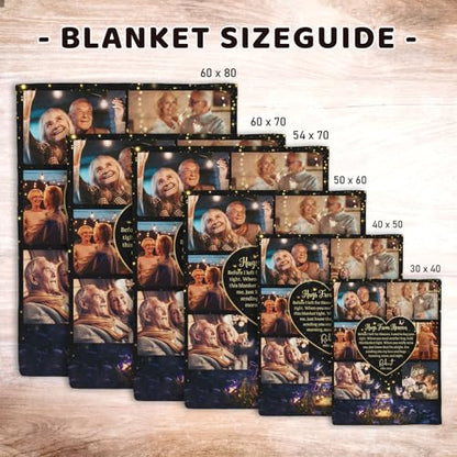 Customized Memorial Blankets with Photos for Loss of Mother Dad Grandma Grandpa Made in USA - color: New Design 19