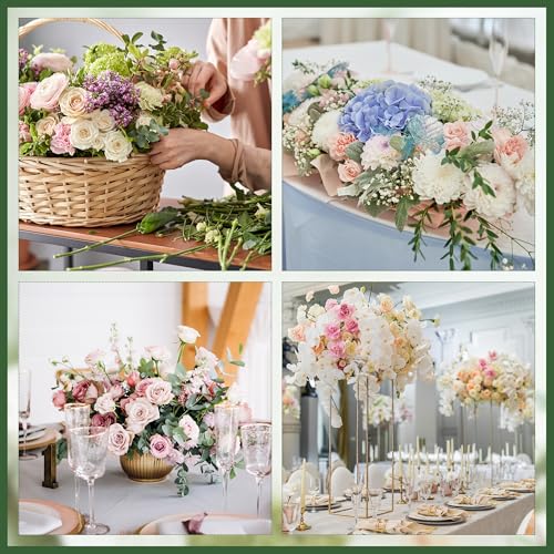 Elcoho 1 Pack Large Floral Foam Base 15.7"L x 11.8"W x 2.4"H Floral Foam Block with 2 Floral Tape Wet Dry Floral Foam Brick for Home Wedding Centerpieces Fresh or Artificial Flowers DIY Arts Crafts