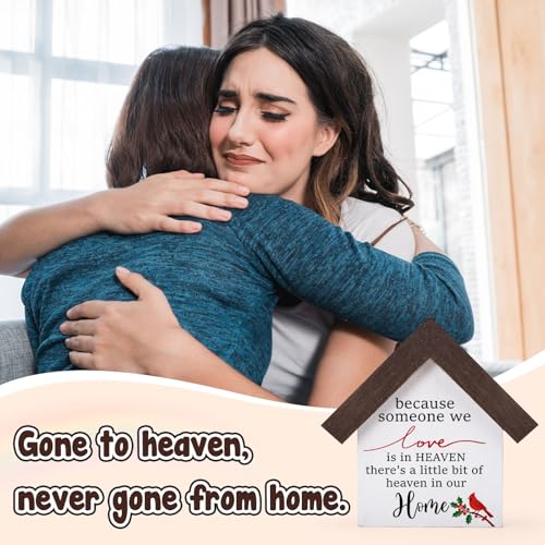MBL Sympathy Memorial Bereavement Gifts - Wood Cardinal Grief Grieving Decor Gifts for Loss of Loved One Mom Dad Father Mother Women Men for Home Living Room Bedroom Shelf Centerpieces Remembrance