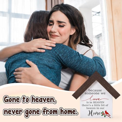 MBL Sympathy Memorial Bereavement Gifts - Wood Cardinal Grief Grieving Decor Gifts for Loss of Loved One Mom Dad Father Mother Women Men for Home Living Room Bedroom Shelf Centerpieces Remembrance