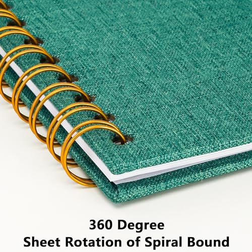 Scrapbook Photo Album, Linen Covered, 10x10 Inches, 20 Sheets/40 Pages | Hardcover Kraft White Pages, Wedding Guest Book, Travel Memory Book, Christmas, Baby Shower Keepsake, Family Album - color: Dark Green, size: 10x10 Inch 40 Pages
