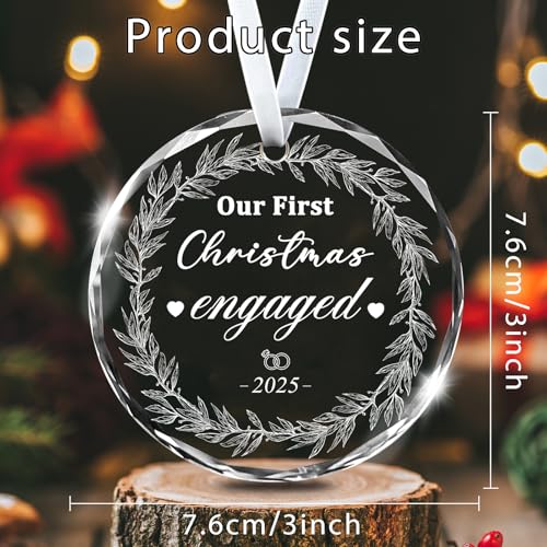 Christmas Ornaments Our First Christmas Engaged Ornament 2026 - color: 2025 Engaged