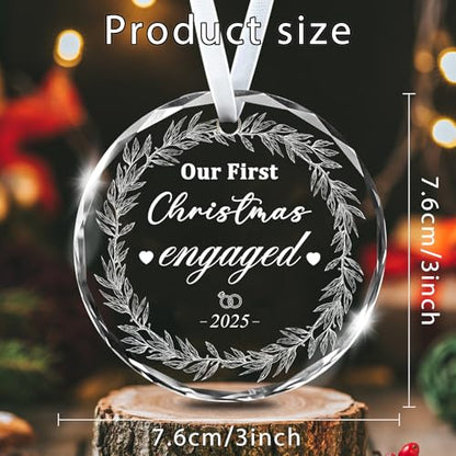 Christmas Ornaments Our First Christmas Engaged Ornament 2026 - color: 2025 Engaged