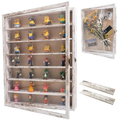 Shadow Boxes Display Cases 16x20 with Removable Shelves, 2.2 Inch White Deep Shadow Box Frame for Keepsake Collectibles, Coins Military Medals Pins Wedding Flowers - color: White, size: 16*20