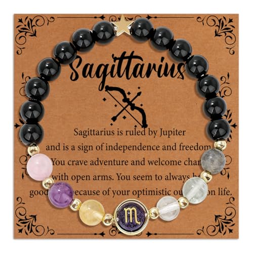 Inspirational Birthday Gifts Healing Stone Bracelets for Women Best Sister Girls - color: Warrior