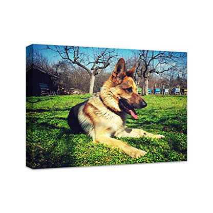 Personalized Photo to Canvas Print - Canvas Prints With Your Photos on Custom Wall Art for Bedroom, Living Room, Wedding Baby Pet Family Picture Framed Wall Art (14" W x 11" H) - size: 11"L x 14"W