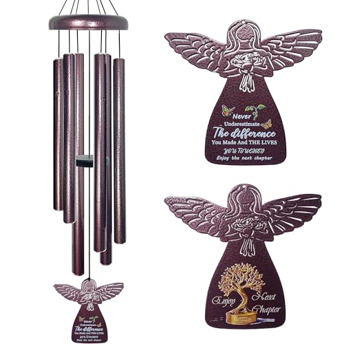 Retirement Gift for Woman - 32" Angel Retirement Wind Chimes for Outside with Beautiful Sounds, 2026 Next Chapter Gifts, Thoughtful Going Away Gifts Ideas for Coworkers, Teachers, Friends - size: E-Retirement Gift