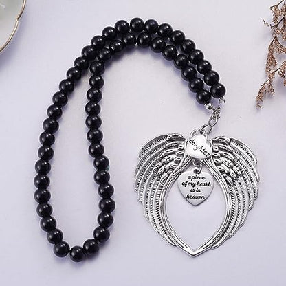 Memorial Car Charm Loss of Daughter Sympathy Gift Daughter Remembrance Rear View Mirror Hang Accessories Guardian Angel Grieving Funeral Gift Bereavement Condolence Keepsake - style: Daughter