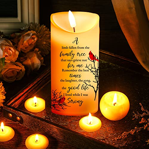 Gerrii Flameless Cardinal Memorial Sympathy Candle LED Battery,Memorial Style - style: Memorial Style