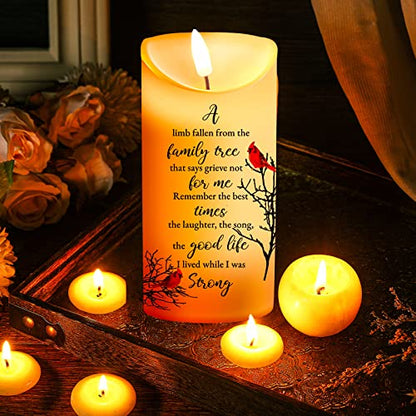 Gerrii Flameless Cardinal Memorial Sympathy Candle LED Battery,Memorial Style - style: Memorial Style