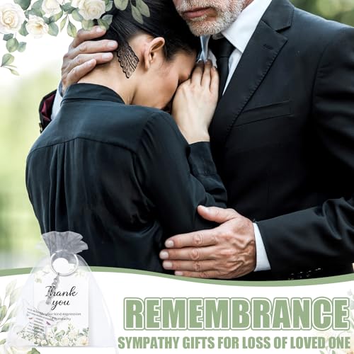Equsion 60 Set Funeral Keychains for Guests Memorial Favors, Angel - style: Angel