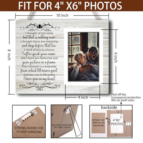 Memorial Gifts Picture Frame - Memory of Mother, Father, Grandma, Grandpa, Grandparents, Memorial, Remembrance Photo Frame for Loved One, Wall Table Picture Frames Sympathy Loss relative Gift