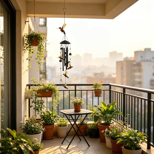 Wind Chimes for Outside, Hummingbird Garden Windchimes Memorial Windchimes - color: Hummingbird Wind Chimes