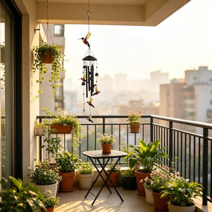 Wind Chimes for Outside, Hummingbird Garden Windchimes Memorial Windchimes - color: Hummingbird Wind Chimes