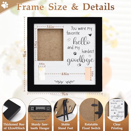 Dog Collar Memorial Frame, Pet Memorial Frame with Collar Holder, Loss of Dog Sympathy Gift, Pet Sympathy Remembrance Gift - size: Basic