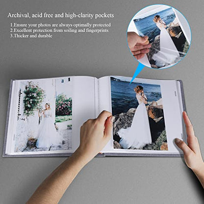 1DOT2 Small Photo Album 4x6, Hold 60 Photos with Memo, Grey - color: Grey, size: 4x6