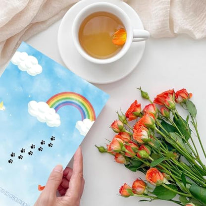 150 Pcs Pet Sympathy Cards with Envelopes and Stickers,10 designs 6 x 8 inch for Loss of Pet Dog and Cat with Paw & Heart Loss of Dog Condolence Cards Bulk Pets Bereavement Gifts with Heartfelt - color: Pet Sympathy Cards