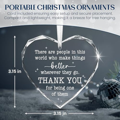 TEEZWONDER Thank You Gifts for Women Men - Glass Christmas Ornaments 2026 - color: There Are People