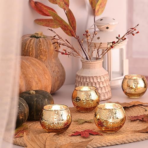 Volens 24PCS Gold Votive Candle Holders for Table Centerpieces - color: Gold, size: 24 PACK