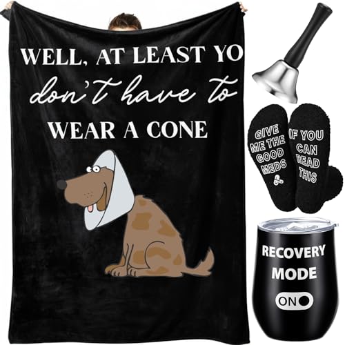 Frienda 4 Pcs Get Well Soon Gift for Men, Funny After Surgery Gifts Basket, Chemo Care Package for Sick Friends Dad Brother - color: Black