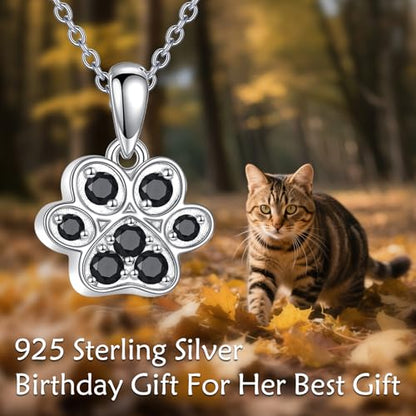 TIGER RIDER Pet Paw Necklace 925 Sterling Silver Cross Infinite love Necklace Pendant Pet Jewelry Gift for Dog Cat Lovers - style: Paw urn-B