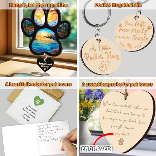 Personalized Dog Memorial Suncatcher, Paw Suncatcher Remembrance Gift, Engraved Pet Memorial Ornament, Pet Sympathy Keychain, Loss of Animal Sympathy Card, Rainbow Bridge Dog Loss Gift - color: 20. Custom #20