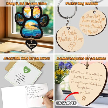 Personalized Dog Memorial Suncatcher, Paw Suncatcher Remembrance Gift, Engraved Pet Memorial Ornament, Pet Sympathy Keychain, Loss of Animal Sympathy Card, Rainbow Bridge Dog Loss Gift - color: 20. Custom #20