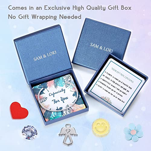 SAM & LORI Personal Bracelets for Teens/Women-Inspirational Jewelry Gifts (Various Designs) for Daughter/Sister/Mom/Friends-Adjustable Bracelet in a Pretty Gift Box - style: 2-Daughter Mom-To my daughter,...Mom