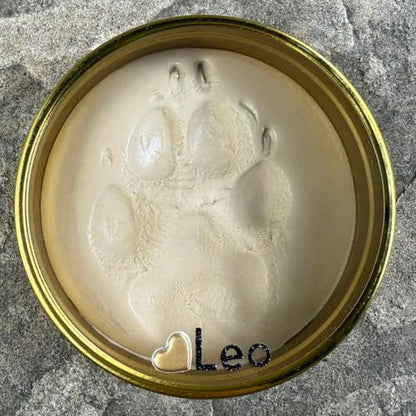 Unbreakable Bond® Pet Paw Print Memory Kit, Self-Curing Molding Putty with Gold Display Tin, No-Bake Pet Memorial Impression Set (Medium) - size: Medium