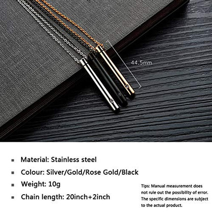 YOUFENG Urn Necklaces for Ashes Urns for Human Ashes Memorial Cremation Urn Locket Stainless Steel Keepsake Ashes Jewelry - style: Silver