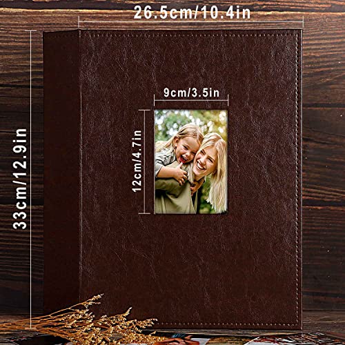 Ywlake Photo Album 4x6 400 Pockets, Leather Photo Albums Holds 400 Vertical Pictures Only Brown - color: Brown, size: 400 Pockets