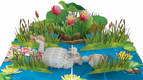 iGifts And Cards Mama Duck Birthday 3D Pop-Up Card – Funny Family 5"x7" | Mother’s Day, Heartfelt Thanks Greeting, Mom, Wife, Grandma, Stepmother, Duckling Design, Handcrafted Paper Art, Notecard - color: Mama Duck