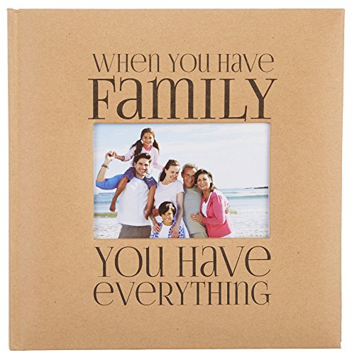 Malden International Designs 7091-26 Sentiments Family with Memo Photo Opening Cover Brag Book, 2-Up, 160-4x6, Tan - style: Traditional