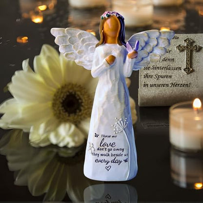 Sympathy Gifts for Loss of Loved One, 5.5" Angel Memorial Gift for Loss of Dad Mom Grandmother, Angel Figurine for Bereavement Remembrance Grief
