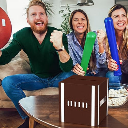 Hxezoc Football Card Box Sports Party Favors Post Box Cardboard Receiving Money Holder for Football Theme Wedding Reception, Baby Showers, Anniversary, Birthday Party, Table Centerpiece Decorations - style: Football