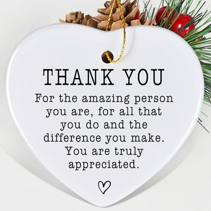 Jocidea Thank You Keepsake - Ceramic Heart Keepsake - Thank You Gift & Appreciation Present - color: You Are Truly Appreciated