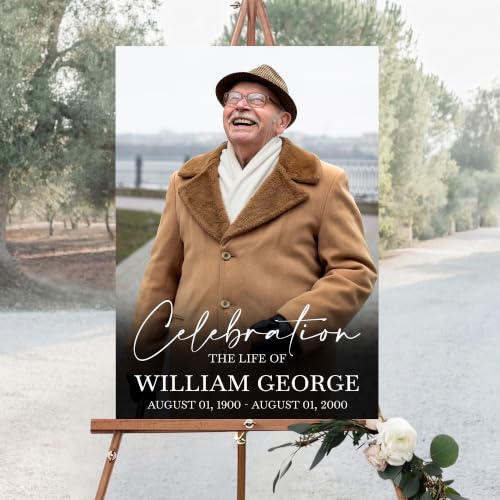 Personalized Funeral Celebration Of Life Welcome Sign #15 - color: Style 15
