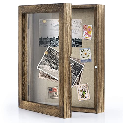 Love-KANKEI Deep Shadow Box Frame 8x10,Solid Wood Frame,Carbonized Black - color: Carbonized Black, size: 8 x 10