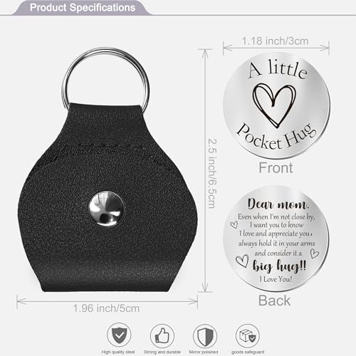 CINDYHE Pocket Hug Token keychain for Men Women Him Her(Mom) - color: Mom