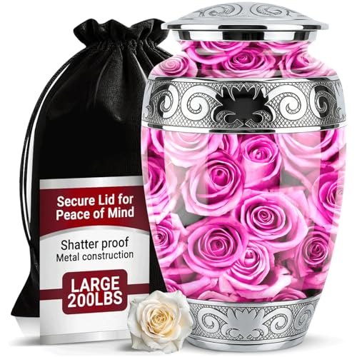 Cremation Urns for Human Ashes Adult Female & Male - Pink - color: Pink