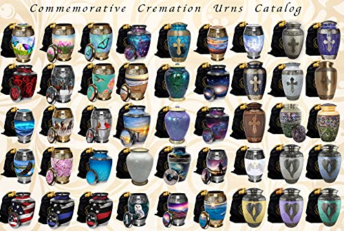 Cosmic Galaxy Nebula Keepsake Urns for Human Ashes with Velvet Gift Box for Cremation Keepsakes for Ashes - Small Cremation Urn and Small Keepsake Urn Set of 4 - color: Interstellar Nebula