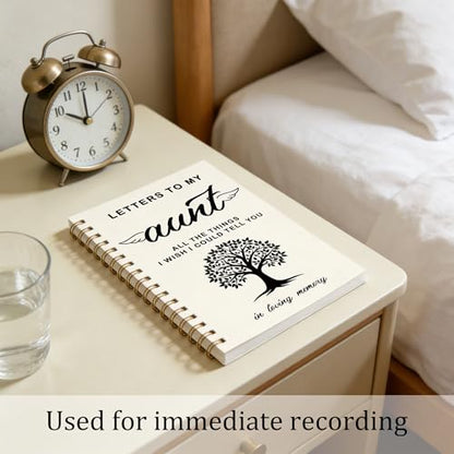 FTKBGHY Memorial Gifts for Loss of Aunt Grief Journal Notebook, Sympathy Notebooks Gifts for Loss of Loved One, Bereavement Gift, Letters to My Aunt Journal, 5.5x8.3 Inch - color: Colour-12