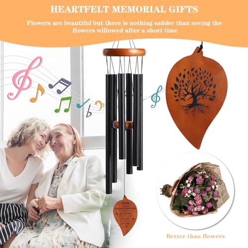 Sympathy Gifts for Loss of Mom, 37" Memorial Sympathy Wind Chimes for Loss of Mother, Condolence Bereavement Memorial Gifts for Loss of Mother, in Memory of Mom