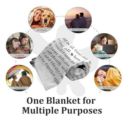 Bereavement Gifts Sympathy Memorial Giifts, in Memory of Loved One Gift, Condolences in Loving Memory Blankets, Memorial Presents for Loss of Mother Father Pet Throw Blanket,60 * 80