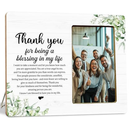 Thank You Gifts Picture Frame for Friends Women Men, Thank You for Being a Blessing in My Life Picture Frame - color: Thank You